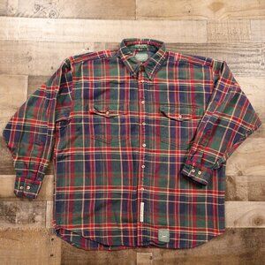 Baxter Brand Natural Plaid Flannel Shirt Men’s XL
